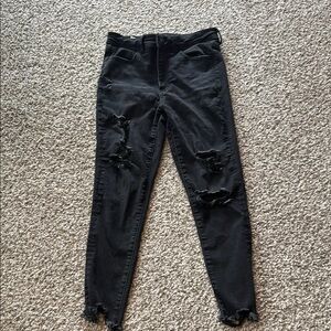 Black Distressed Women's Jeans